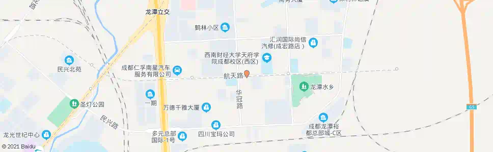 成都航天路华冠路口_公交站地图_成都公交_妙搜公交查询2025