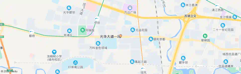 成都光华大道一段东_公交站地图_成都公交_妙搜公交查询2025