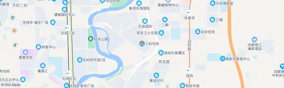 成都三利宅院_公交站地图_成都公交_妙搜公交查询2025