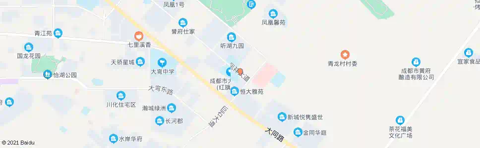 成都红旗学校_公交站地图_成都公交_妙搜公交查询2025