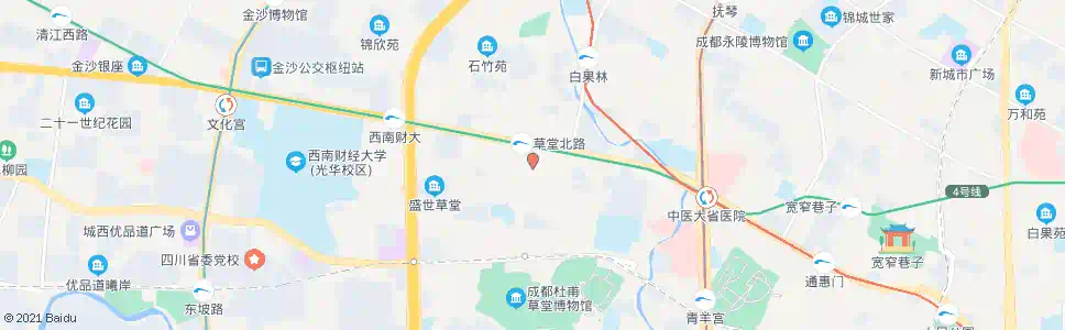 成都草堂北路北_公交站地图_成都公交_妙搜公交查询2025