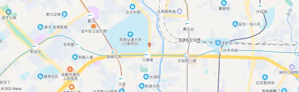 成都九里堤中路南_公交站地图_成都公交_妙搜公交查询2025