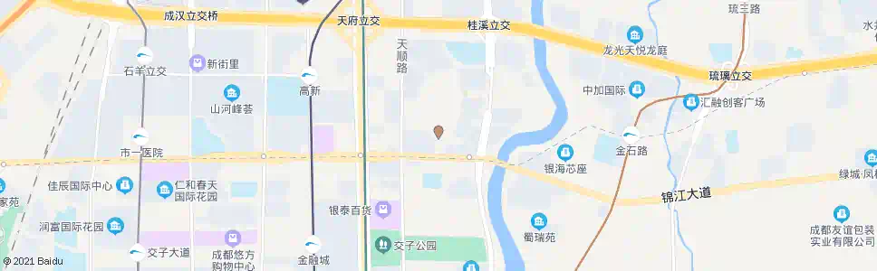 成都天环街西_公交站地图_成都公交_妙搜公交查询2025
