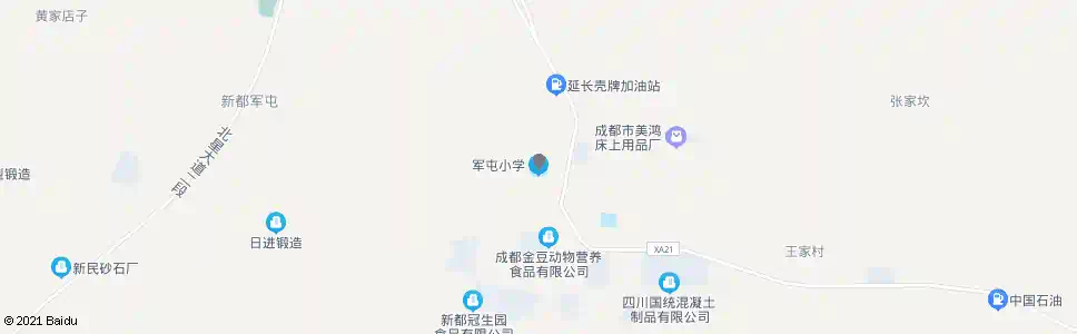 成都军屯小学_公交站地图_成都公交_妙搜公交查询2025