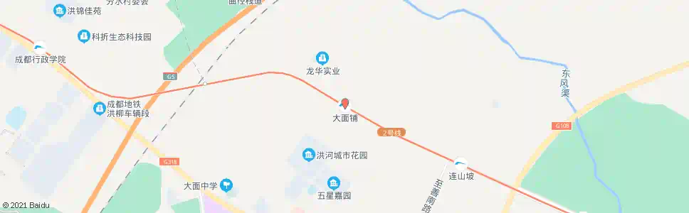 成都大面铺站_公交站地图_成都公交_妙搜公交查询2025