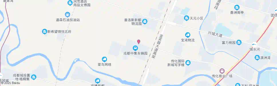 成都中集车辆园北门_公交站地图_成都公交_妙搜公交查询2025