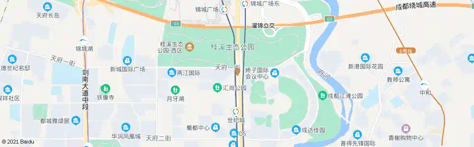 成都天府大道世纪城路口南_公交站地图_成都公交_妙搜公交查询2025
