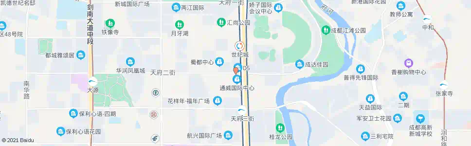 成都天府二街东_公交站地图_成都公交_妙搜公交查询2025