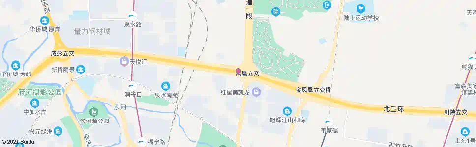 成都三环凤凰立交东内侧_公交站地图_成都公交_妙搜公交查询2025