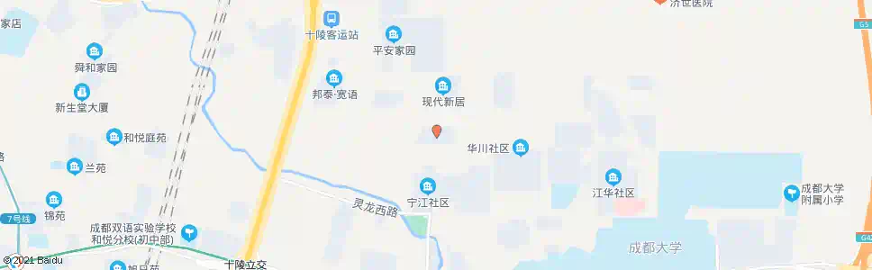 成都现代新居(E区)_公交站地图_成都公交_妙搜公交查询2025