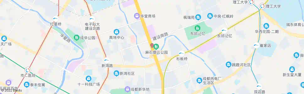 成都二环建设南路口_公交站地图_成都公交_妙搜公交查询2025