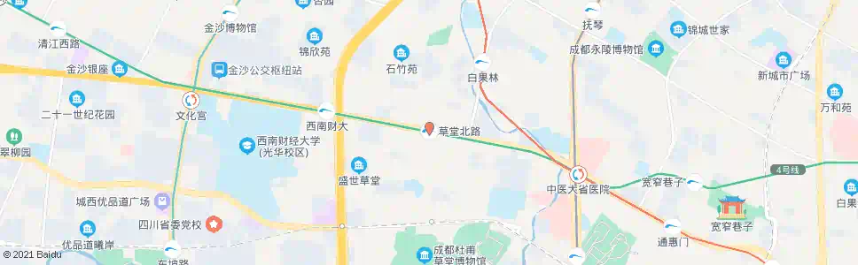 成都地铁草堂北路站_公交站地图_成都公交_妙搜公交查询2025
