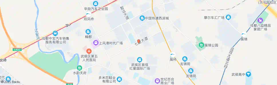 成都七里大道中_公交站地图_成都公交_妙搜公交查询2025