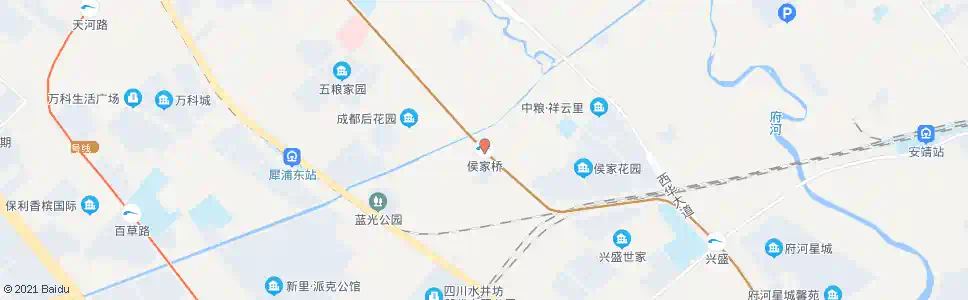 成都侯家桥_公交站地图_成都公交_妙搜公交查询2025