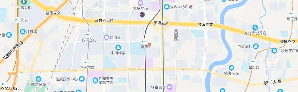 成都天晖中街_公交站地图_成都公交_妙搜公交查询2025