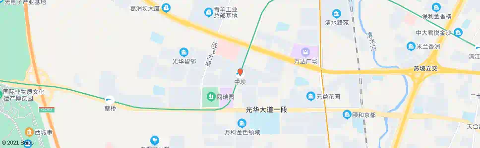 成都地铁中坝站_公交站地图_成都公交_妙搜公交查询2025