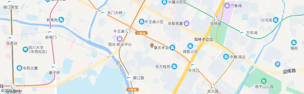 成都一心桥南街_公交站地图_成都公交_妙搜公交查询2025