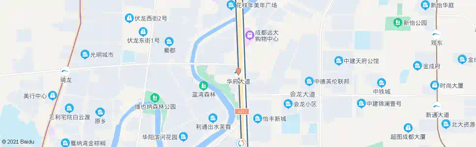 成都双华路华府大道口_公交站地图_成都公交_妙搜公交查询2025