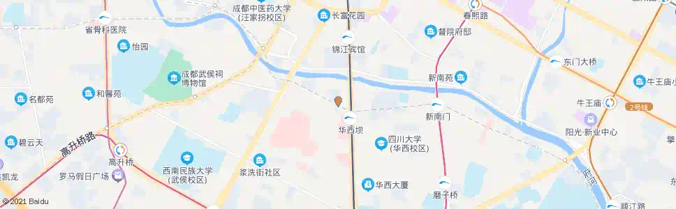 成都小天竺街西_公交站地图_成都公交_妙搜公交查询2025