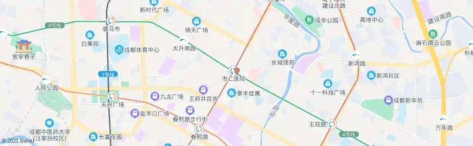 成都二医院_公交站地图_成都公交_妙搜公交查询2025