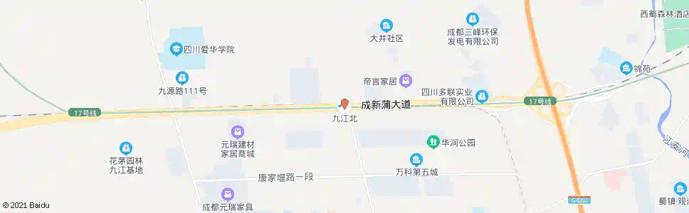 成都九金路北_公交站地图_成都公交_妙搜公交查询2025