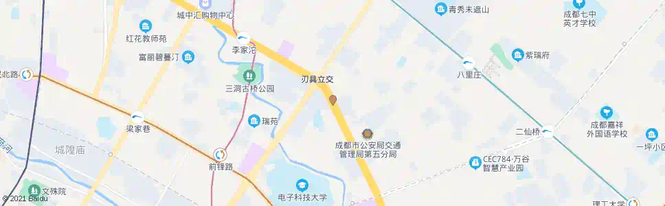 成都二环府青立交_公交站地图_成都公交_妙搜公交查询2025