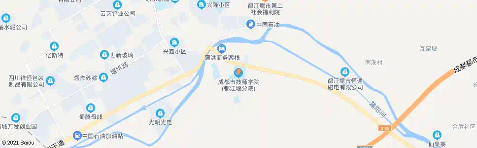 成都都江堰技师学院_公交站地图_成都公交_妙搜公交查询2025