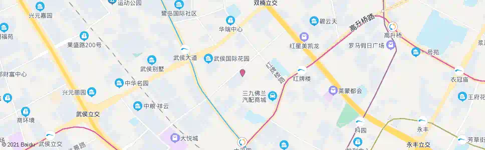 成都红牌楼二街_公交站地图_成都公交_妙搜公交查询2025