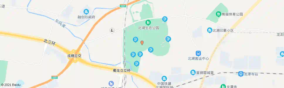 成都北湖公园_公交站地图_成都公交_妙搜公交查询2025