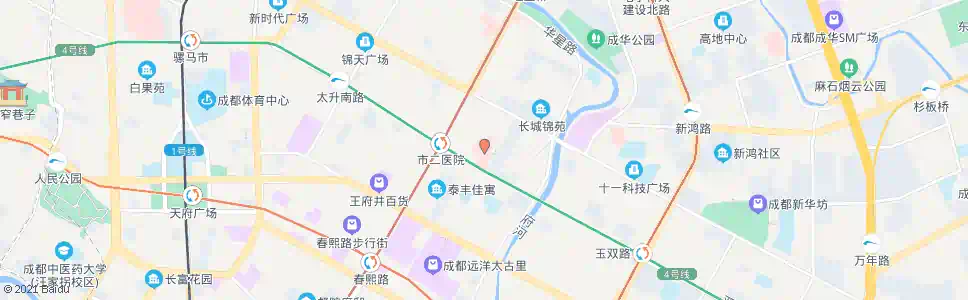 成都第二人民医院_公交站地图_成都公交_妙搜公交查询2025