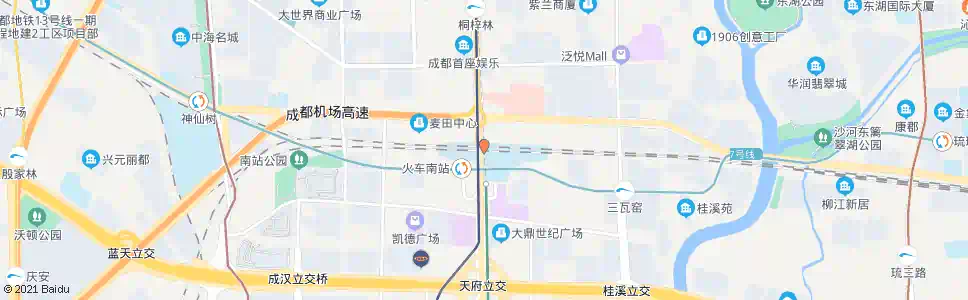 成都天健路南_公交站地图_成都公交_妙搜公交查询2025