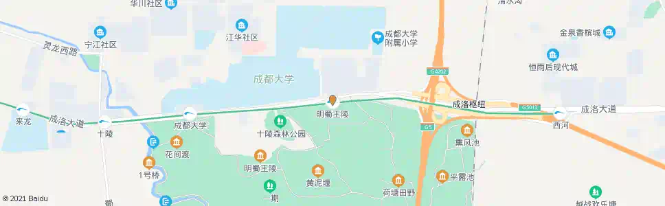 成都明蜀王陵站_公交站地图_成都公交_妙搜公交查询2025