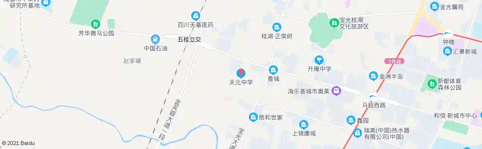 成都天元中学_公交站地图_成都公交_妙搜公交查询2025