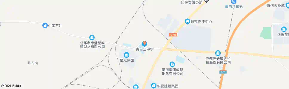 成都青白江中学_公交站地图_成都公交_妙搜公交查询2025