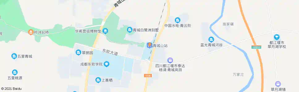 成都青城山镇_公交站地图_成都公交_妙搜公交查询2025