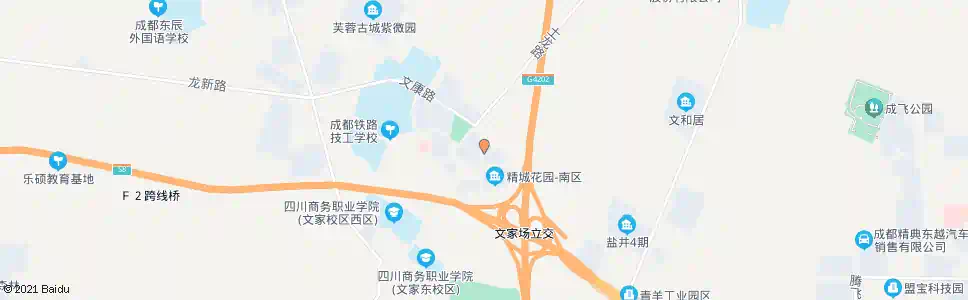 成都精城花园_公交站地图_成都公交_妙搜公交查询2025