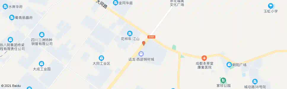 成都西部钢材城_公交站地图_成都公交_妙搜公交查询2025