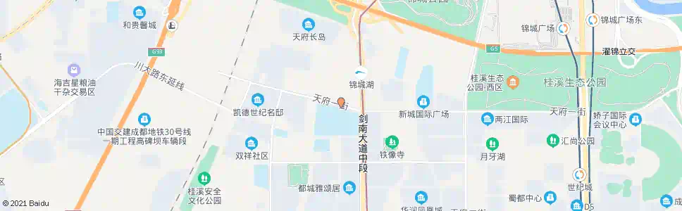成都天府一街西_公交站地图_成都公交_妙搜公交查询2025