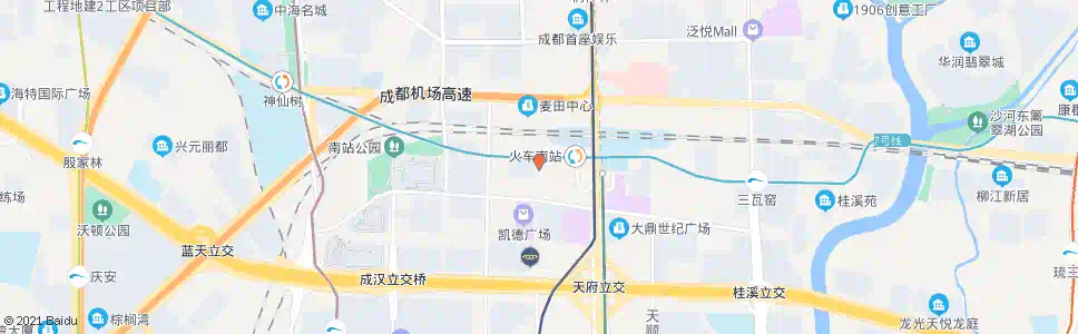 成都火车南站综合交通枢纽_公交站地图_成都公交_妙搜公交查询2025