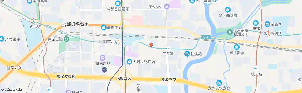 成都天仁北二街_公交站地图_成都公交_妙搜公交查询2025
