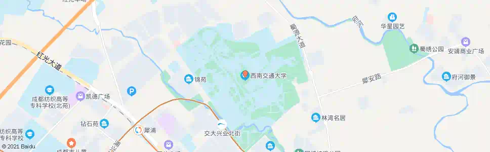 成都西南交大犀浦校区_公交站地图_成都公交_妙搜公交查询2025