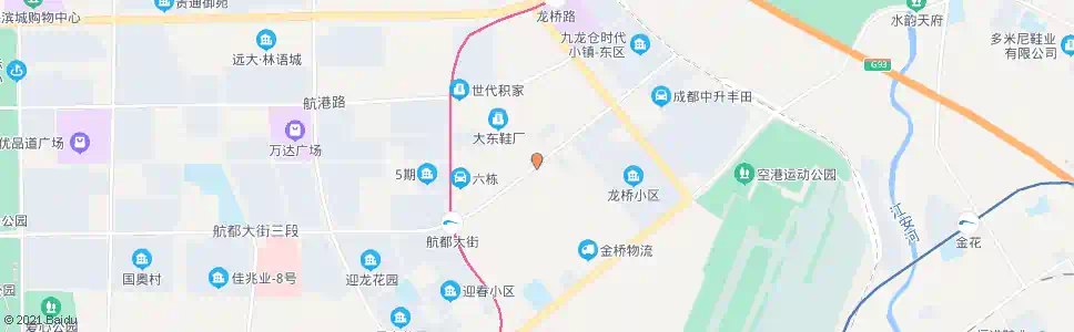成都航都大街广巍路口_公交站地图_成都公交_妙搜公交查询2025