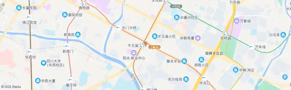 成都牛王庙站_公交站地图_成都公交_妙搜公交查询2025