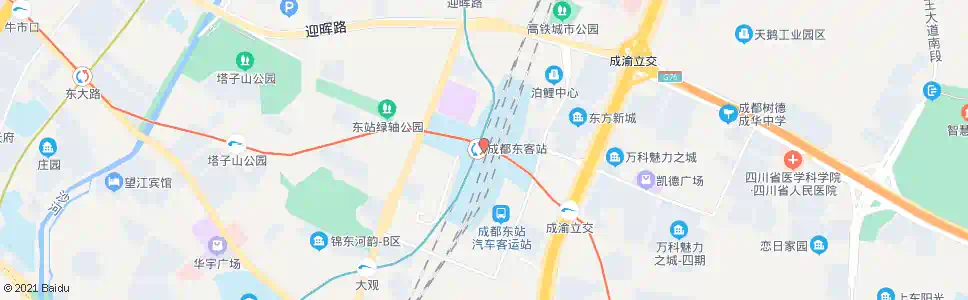 成都府河路东_公交站地图_成都公交_妙搜公交查询2025