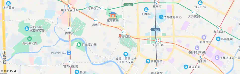 成都小南街北_公交站地图_成都公交_妙搜公交查询2025