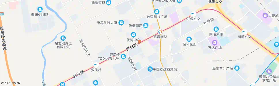 成都武侯大道南延线东_公交站地图_成都公交_妙搜公交查询2025