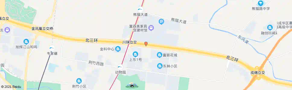 成都三环川陕立交西内侧_公交站地图_成都公交_妙搜公交查询2025