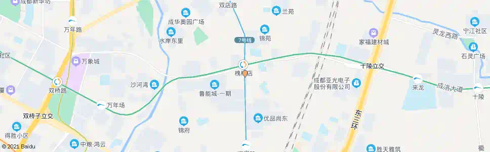 成都建材路北_公交站地图_成都公交_妙搜公交查询2025