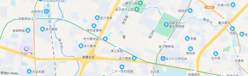 成都金鹏街西_公交站地图_成都公交_妙搜公交查询2025