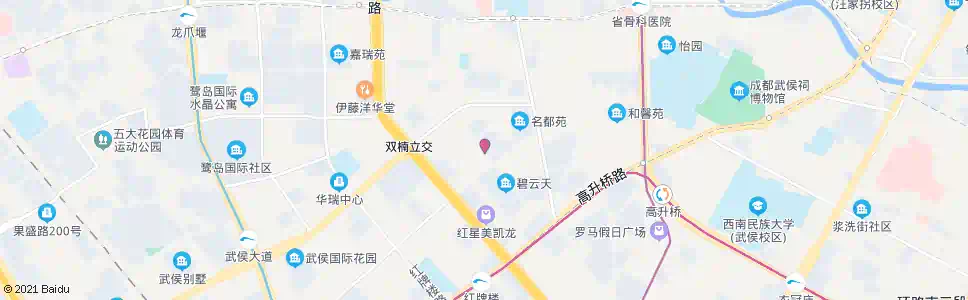 成都双楠街_公交站地图_成都公交_妙搜公交查询2025